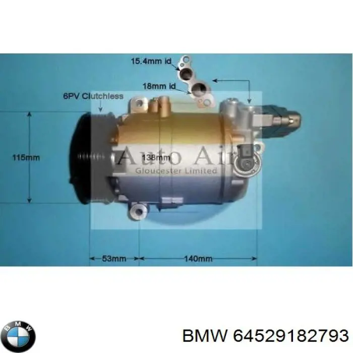 Sprężarka klimatyzacji 64529182793 BMW