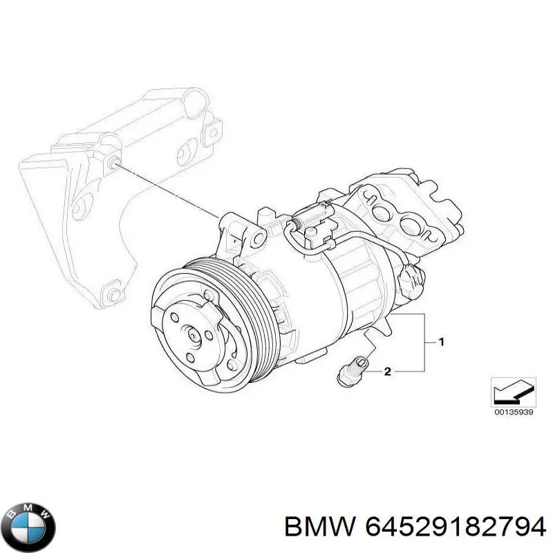 64529182794 BMW Sprężarka klimatyzacji
