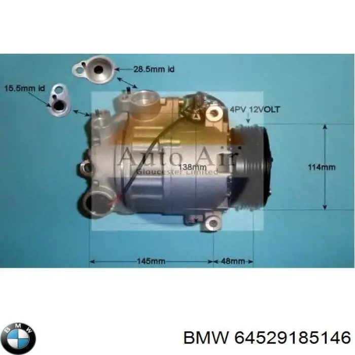 Sprężarka klimatyzacji 64529185146 BMW