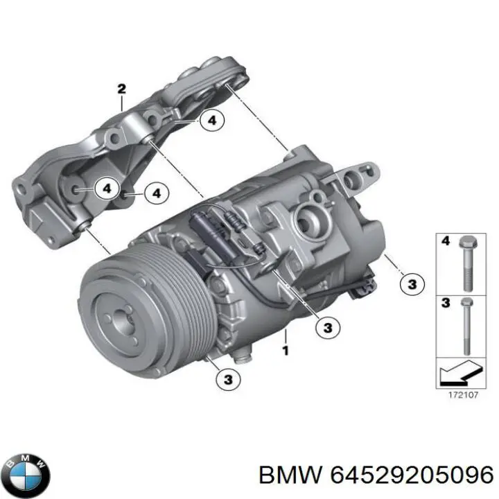 64529205096 BMW sprężarka klimatyzacji