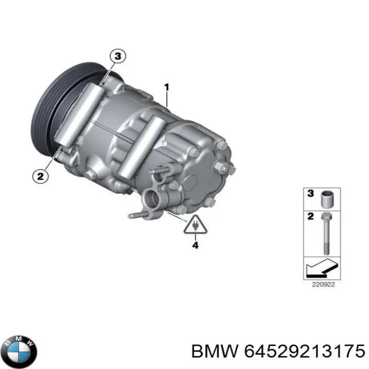 Sprężarka klimatyzacji BMW 64529213175 cena, od 188,98 USD