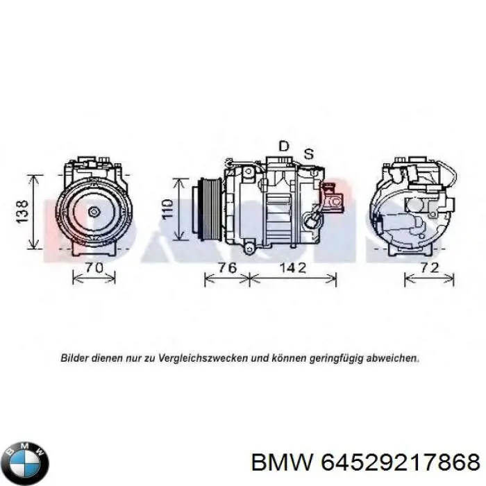 Sprężarka klimatyzacji BMW 64529217868