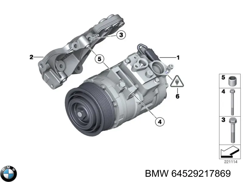 Sprężarka klimatyzacji 64529217869 BMW