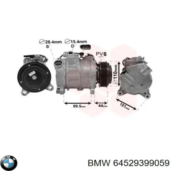 64529399059 BMW Sprężarka klimatyzacji