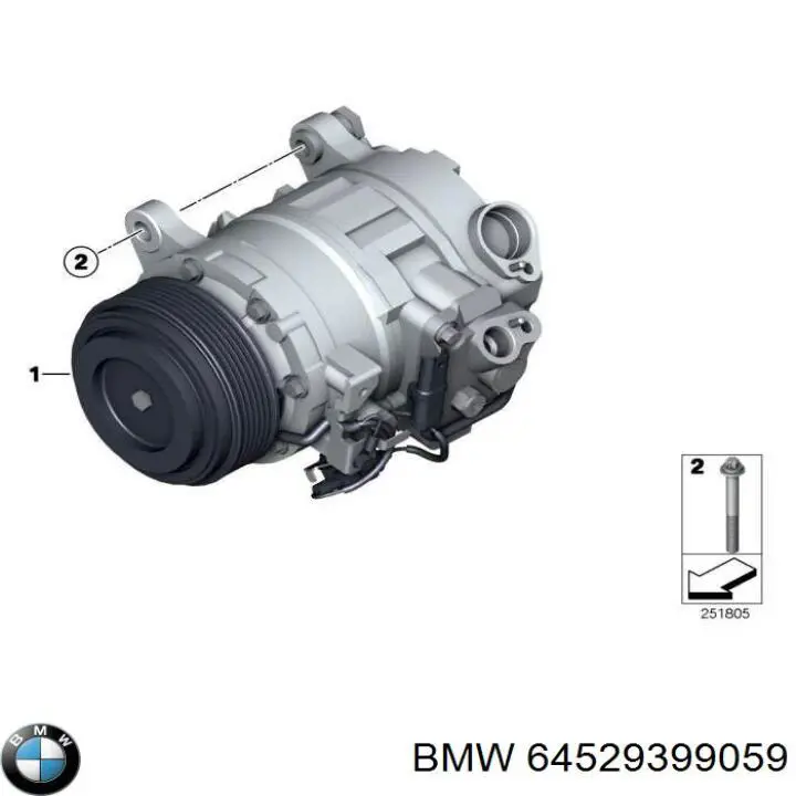 Sprężarka klimatyzacji 64529399059 BMW
