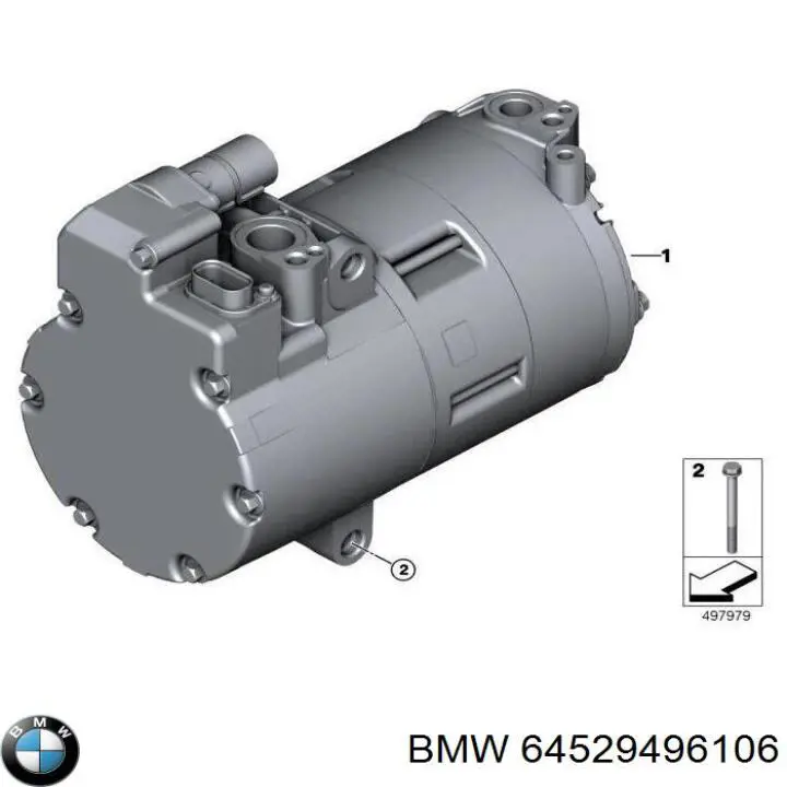 Sprężarka klimatyzacji BMW 64529496106 cena, od 488,64 USD