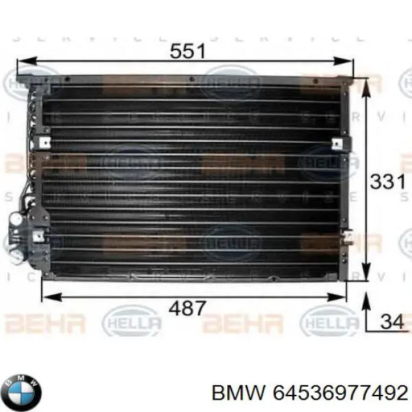 Do koszyka 64536977492 BMW Chłodnica klimatyzacji