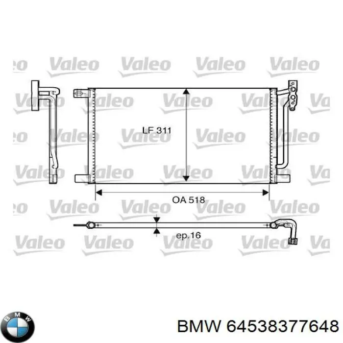 Do koszyka 64538377648 BMW Chłodnica klimatyzacji