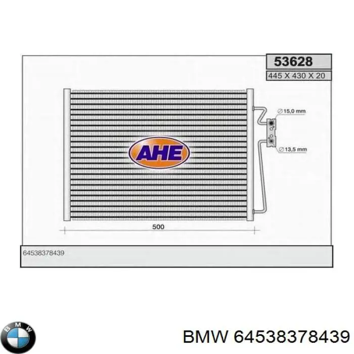 Do koszyka 64538378439 BMW Chłodnica klimatyzacji