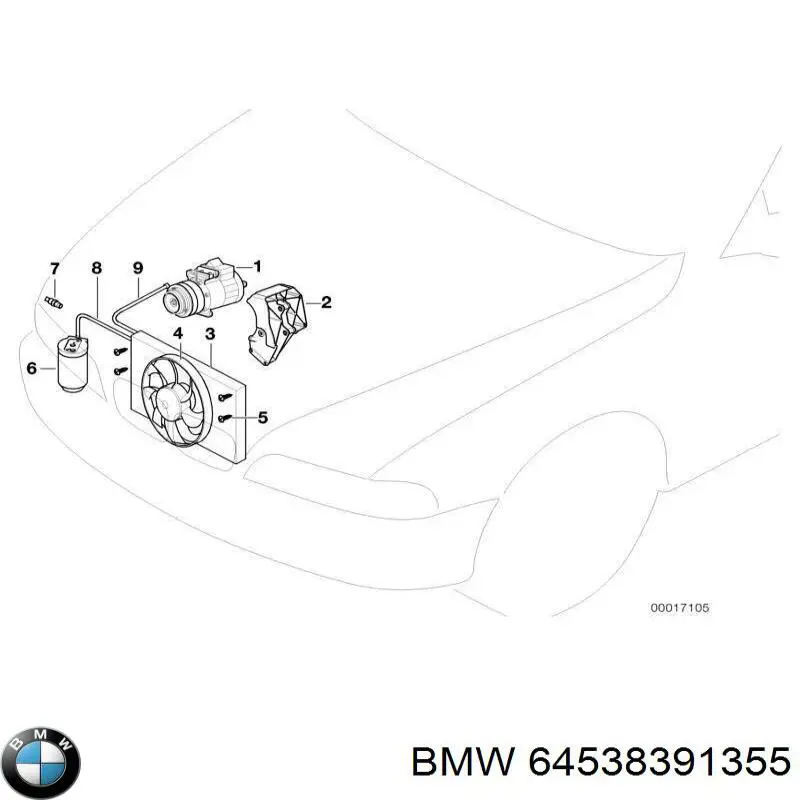 Do koszyka 64538391355 BMW Chłodnica klimatyzacji