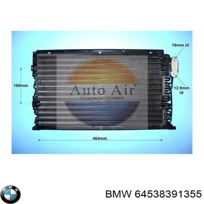 Chłodnica klimatyzacji BMW 64538391355 cena, od 124,88 USD
