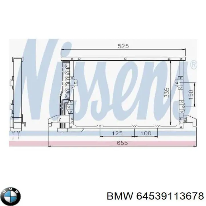 Chłodnica klimatyzacji BMW 64539113678 cena, od 220,46 USD
