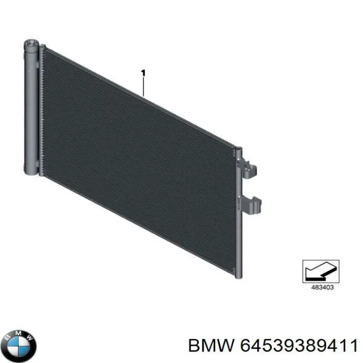 Do koszyka 64539389411 BMW Chłodnica klimatyzacji