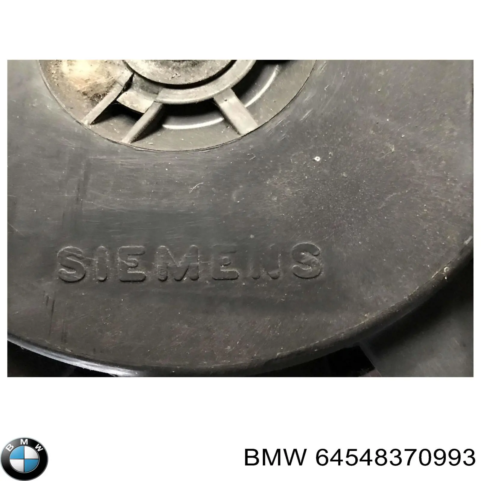Do koszyka 64548370993 BMW Dyfuzor chłodnicy klimatyzacji, w komplecie z wirnikiem i silnikiem