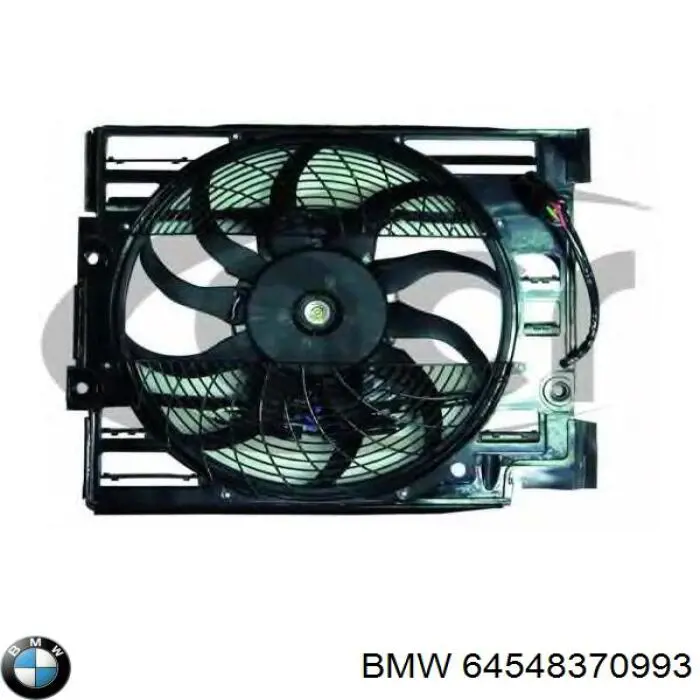 64548370993 BMW Dyfuzor chłodnicy klimatyzacji, w komplecie z wirnikiem i silnikiem