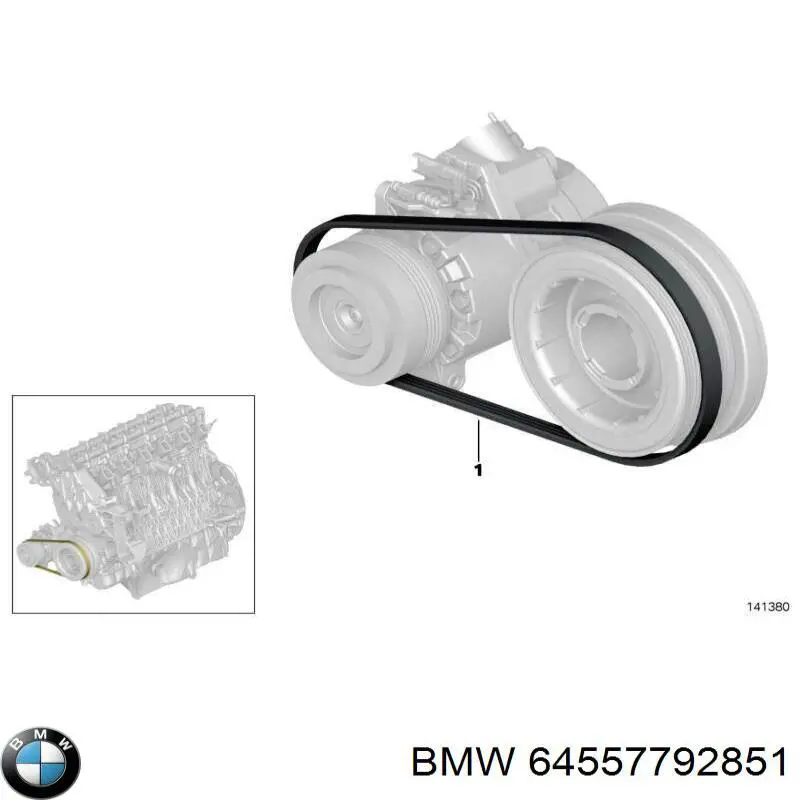 Do koszyka 64557792851 BMW Pas napędowy mechanizmów