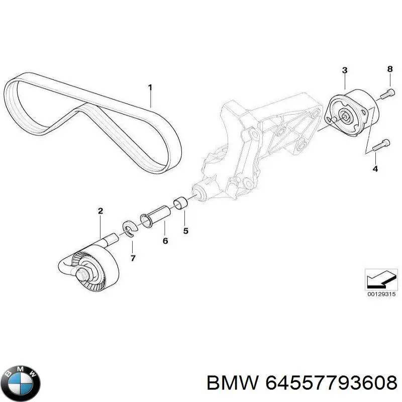 Do koszyka 64557793608 BMW Pas napędowy mechanizmów