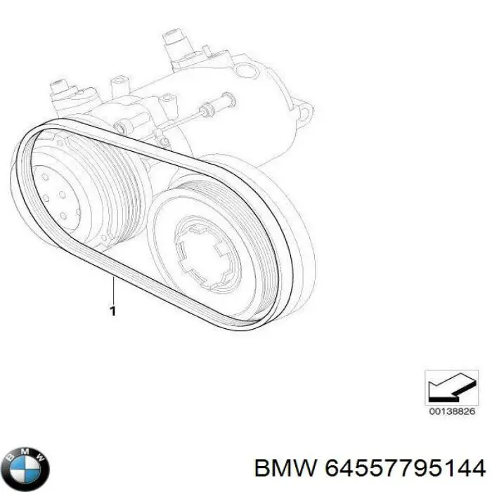 Pas napędowy mechanizmów BMW 64557795144 cena, od 10,61 USD