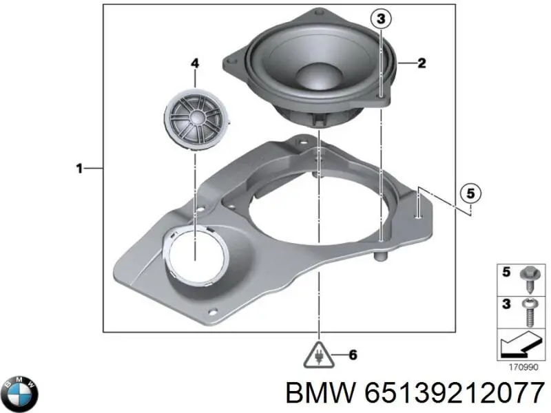 Głośnik drzwi przednich do BMW 7 (F01, F02, F03, F04)