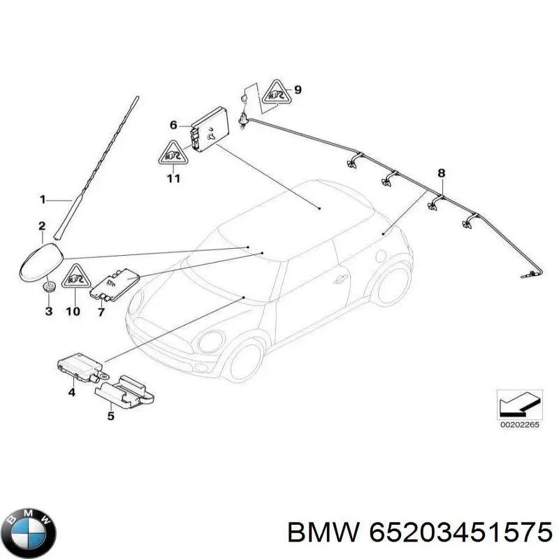 Antena do Mini Clubman I R55