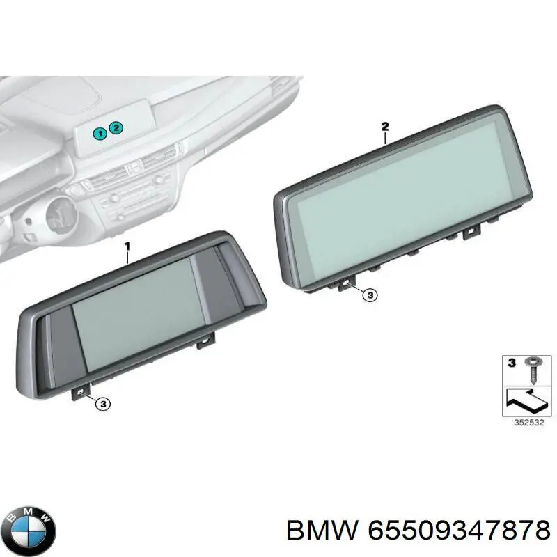 65509347878 BMW Wyświetlacz wielofunkcyjny