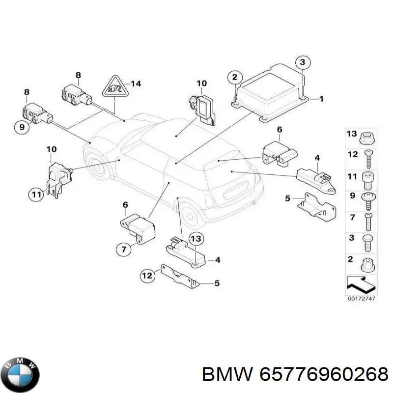 Sterownik poduszki bezpieczeństwa BMW 65776960268 cena, od 62,99 USD