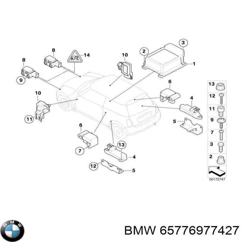 Sterownik poduszki bezpieczeństwa BMW 65776977427 cena, od 62,99 USD