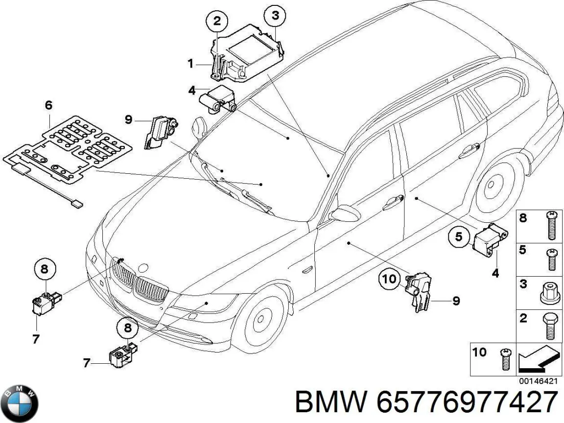 65776977427 BMW sterownik poduszki bezpieczeństwa