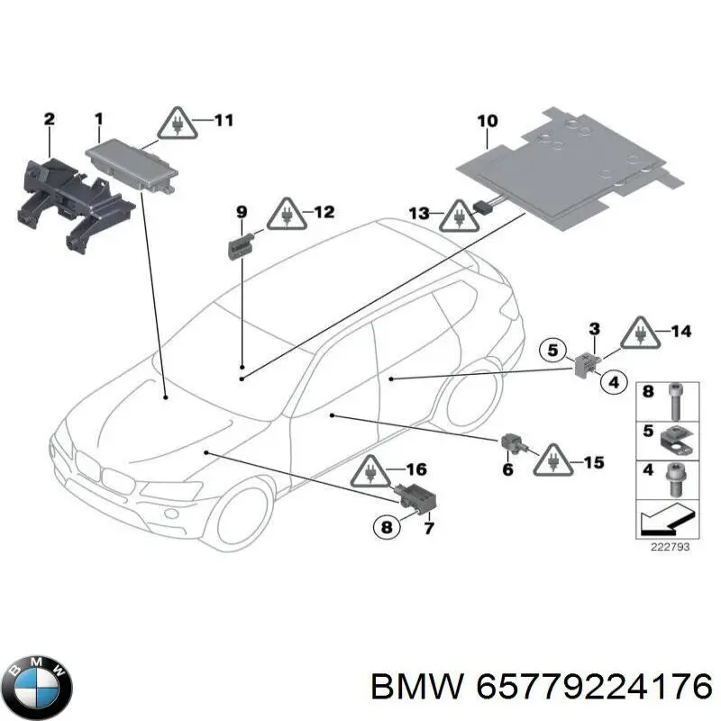 Czujnik AIRBAG przedni do BMW 5 (F10)