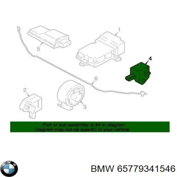 65779341546 BMW Czujnik przyspieszenia wzdłużnego