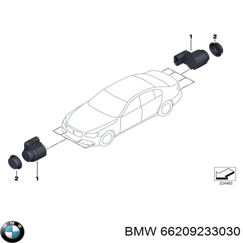 66209233030 BMW czujnik parkowania przedni