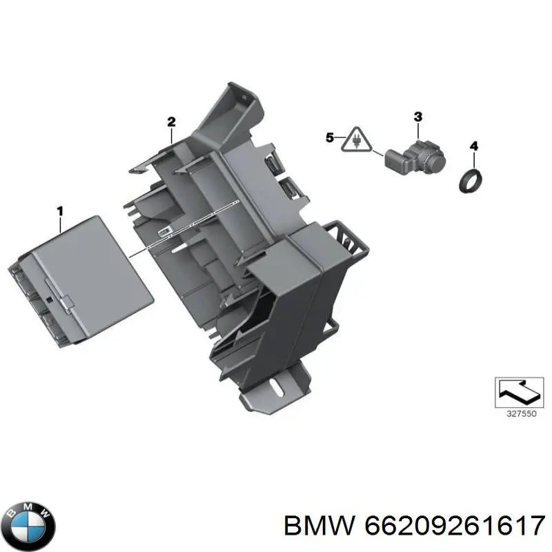 66209261617 BMW czujnik parkowania przedni/tylny boczny