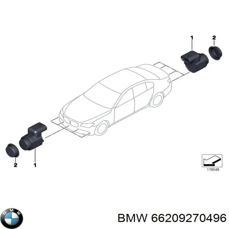 66209270496 BMW czujnik parkowania przedni