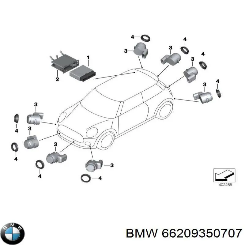 Sterownik czujnika parkowania BMW 66335A02F95 cena, od 132,80 USD