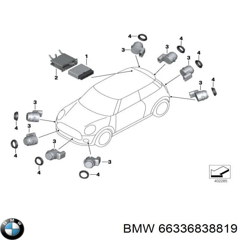 Sterownik czujnika parkowania BMW 66335A02F95 cena, od 144,01 USD