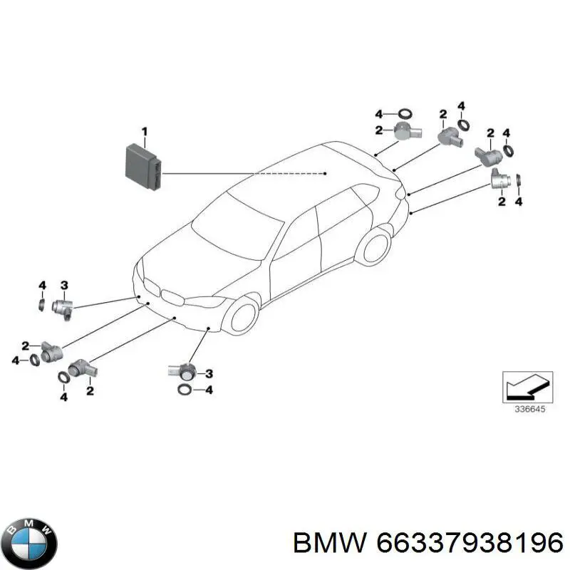 Sterownik czujnika parkowania BMW 66337938196 cena, od 103,86 USD