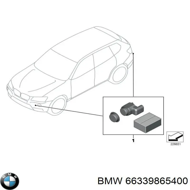 Do koszyka 66339865400 BMW Sterownik czujnika parkowania