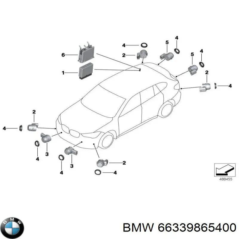 66339865400 BMW Sterownik czujnika parkowania