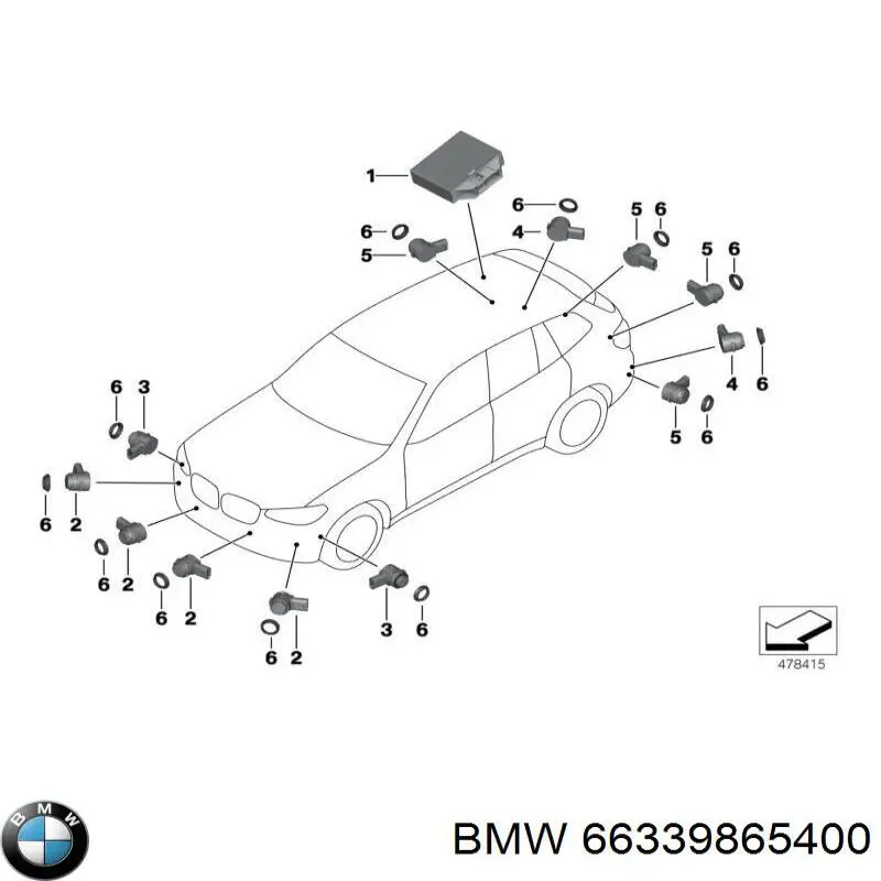 Sterownik czujnika parkowania BMW 66339865400 cena, od 103,86 USD