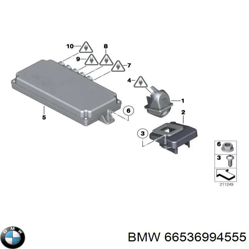 Sterownik kamery BMW 66536994555 cena, od 226,44 USD