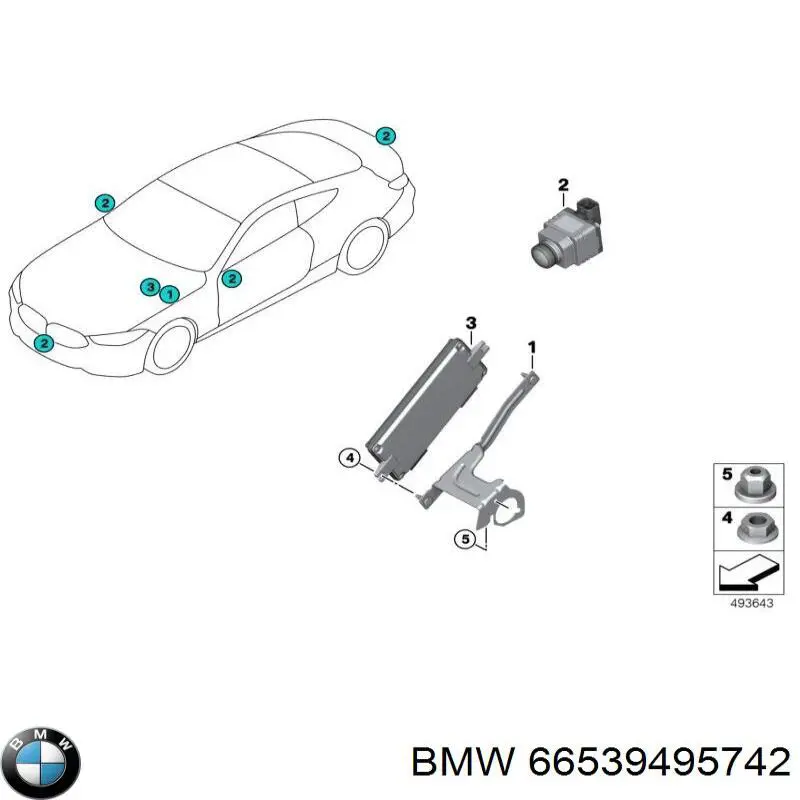 66539495742 BMW kamera systemu zapewnienia widoczności