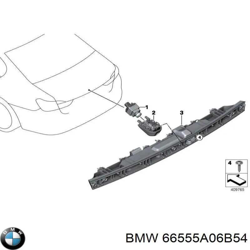 66555A06B54 BMW Kamera systemu zapewnienia widoczności