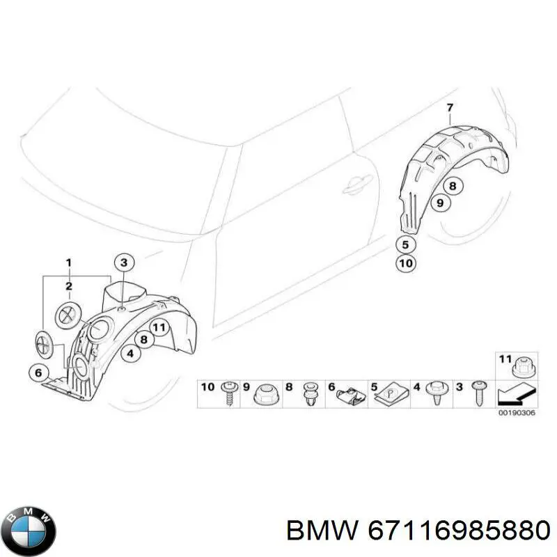 Zamek klapki wlewu paliwa = siłownik klapki wlewu paliwa BMW 67116985880 cena, od 44,27 USD