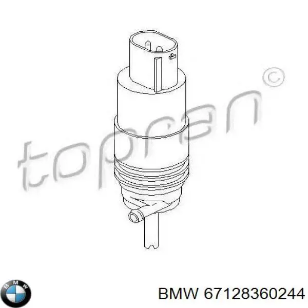 Do koszyka 67128360244 BMW Pompka spryskiwacza szyby przedniej