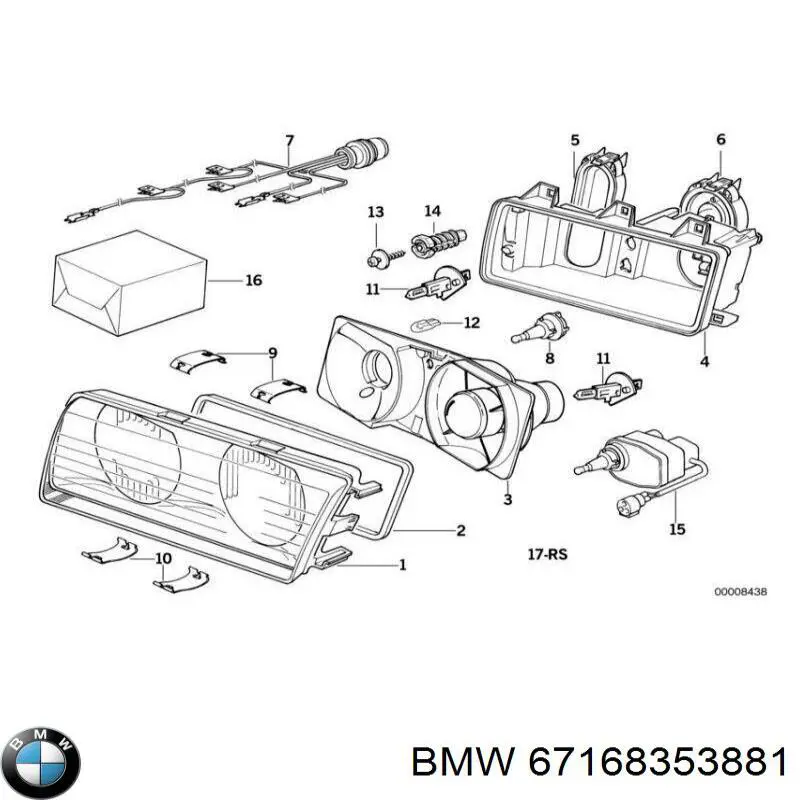 Korektor swiatel BMW 67168353881 cena, od 39,36 USD