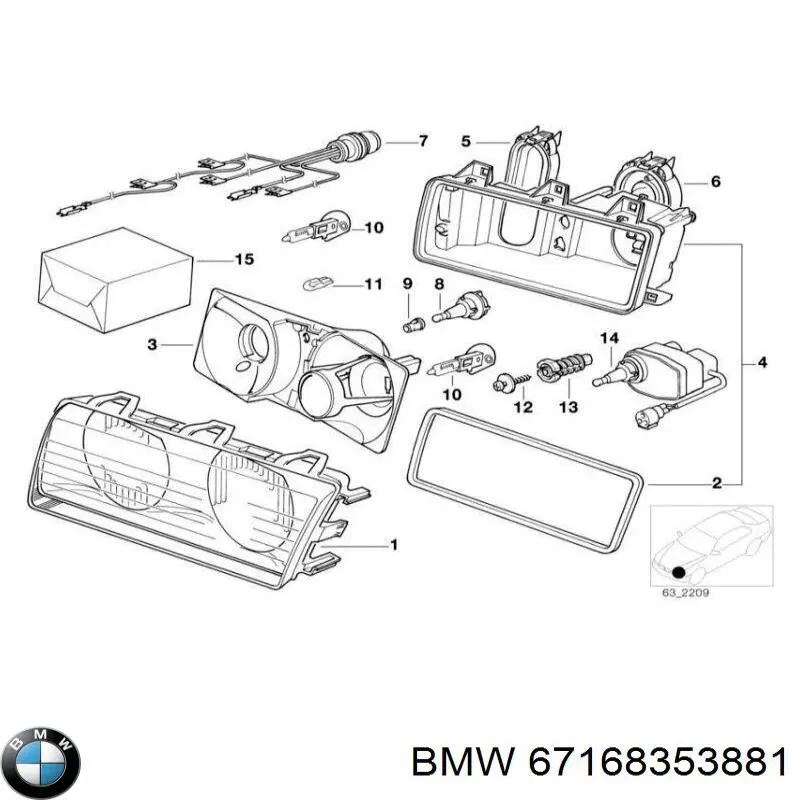 67168353881 BMW Korektor swiatel