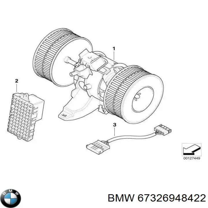 Rezystor wentylatora nagrzewnicy (ogrzewacza kabiny) BMW 67326948422 cena, od 86,98 USD