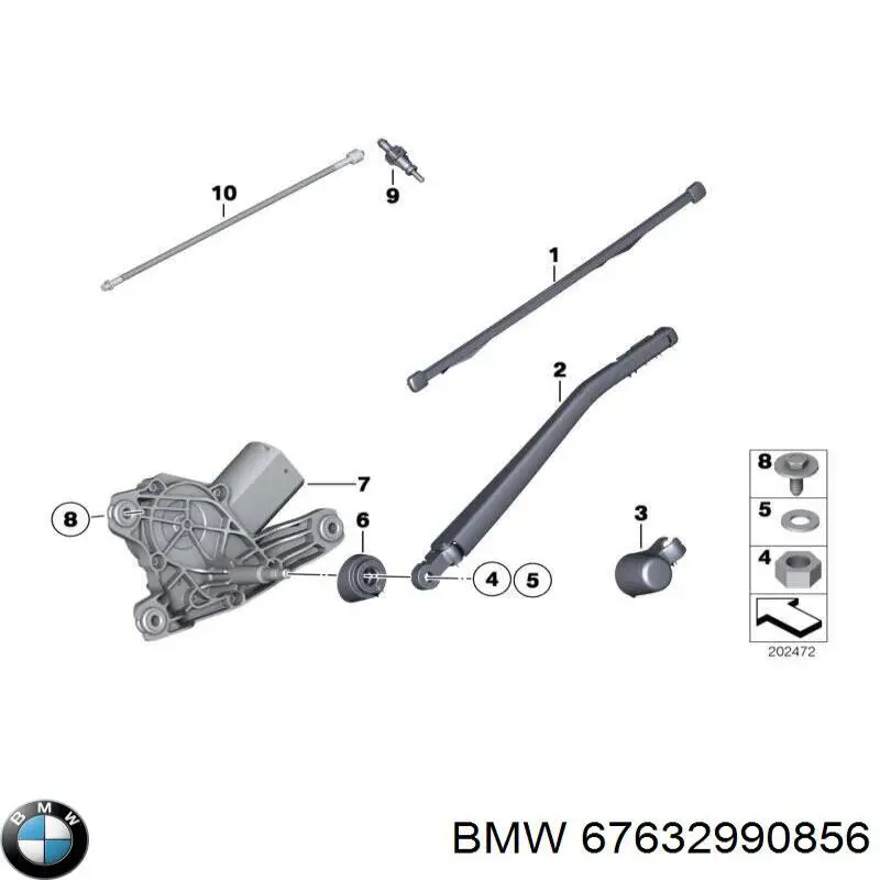 Silniczek wycieraczki tylnej szyby do BMW X1 (E84)