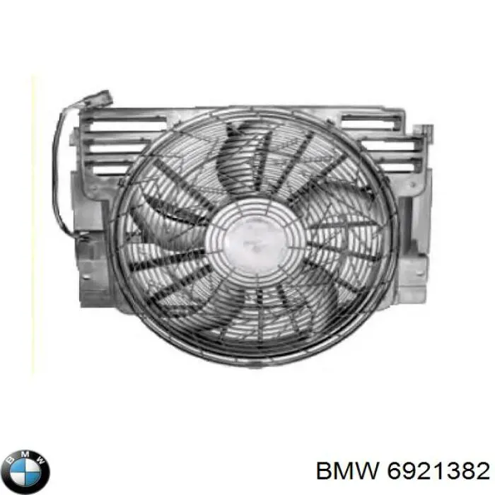 6921382 BMW Dyfuzor chłodnicy klimatyzacji, w komplecie z wirnikiem i silnikiem