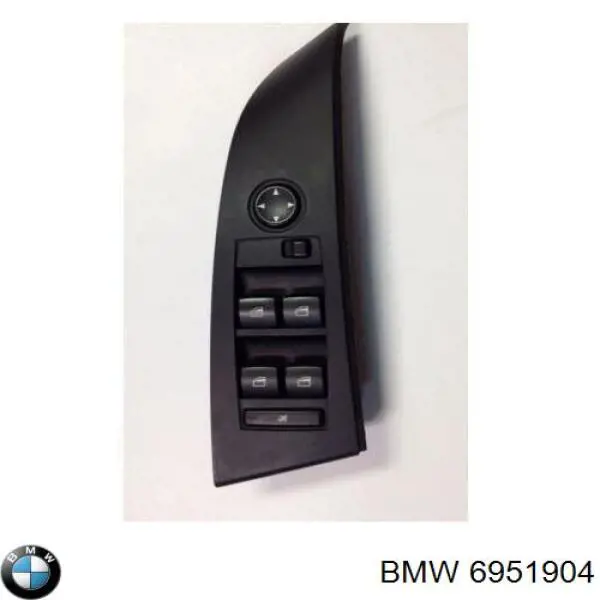 Panel przyciskowy sterowania podnośnikiem szyby przedni lewy BMW 6939090 cena, od 54,48 USD